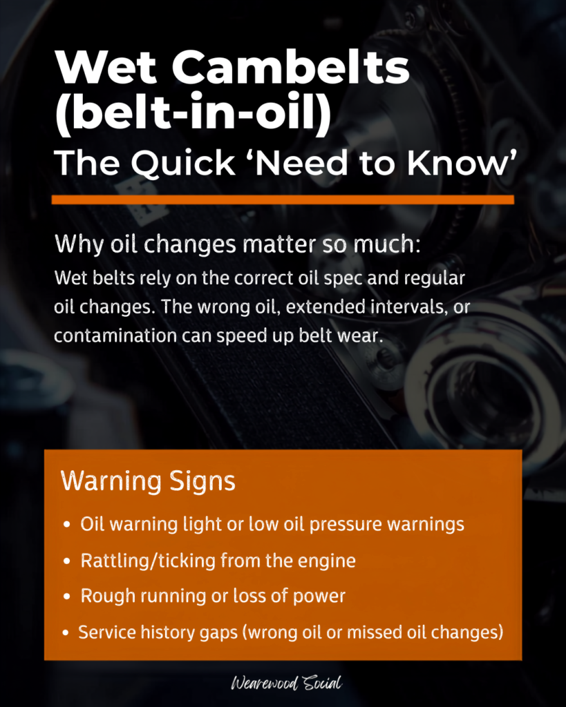 Wet Cambelt (Belt-In-Oil) Engines: The Quick ‘Need To Know’ 👇 7 Wet Cambelts Belt In Oil What You Need To Know